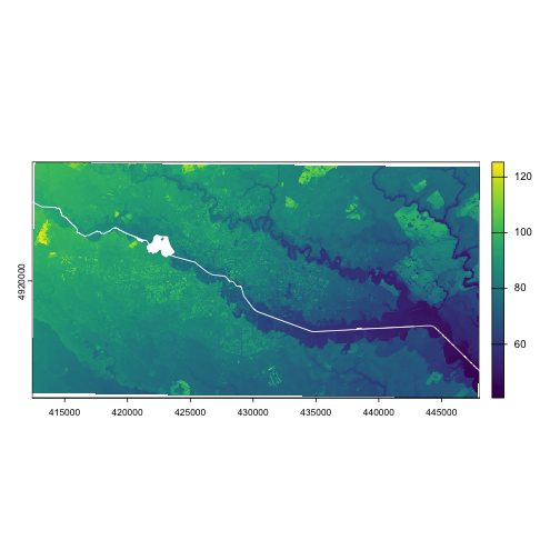 DEM of the area enclosing River Dâmbovița in Bucharest
