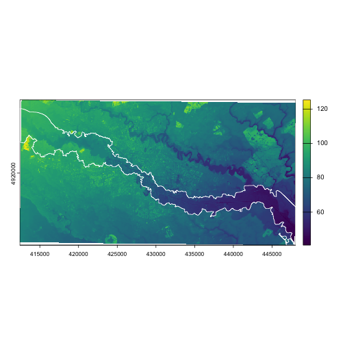 Valley polygon derived from the DEM